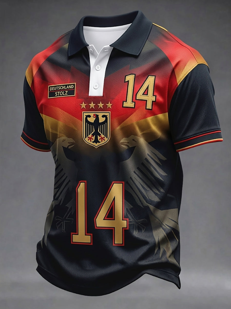 Herren-Fußballfan-Shirt mit Deutschland-Print