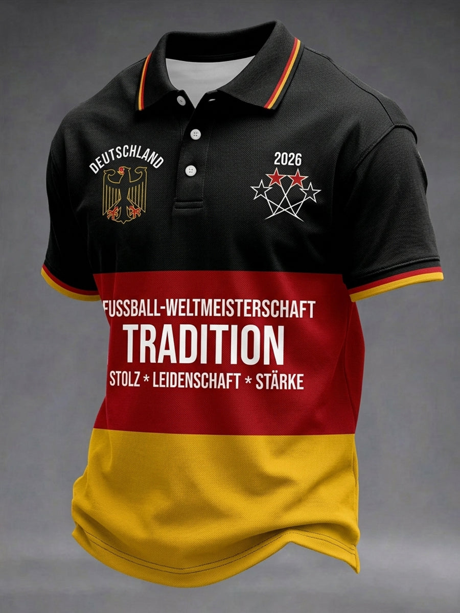 Herren-Fußballfan-Shirt mit Deutschland-Print