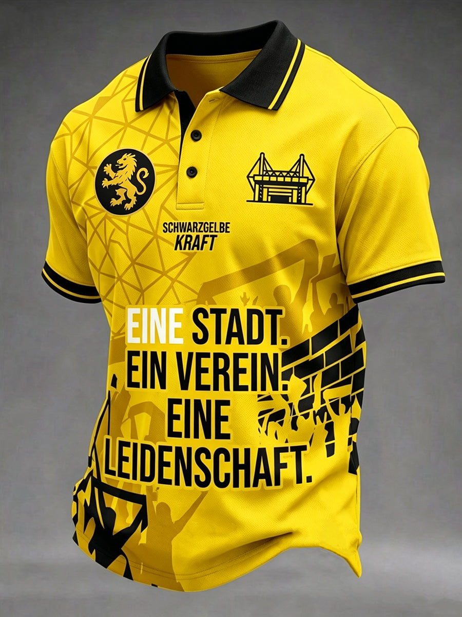 Herren-Fußballfan-Shirt mit Deutschland-Print