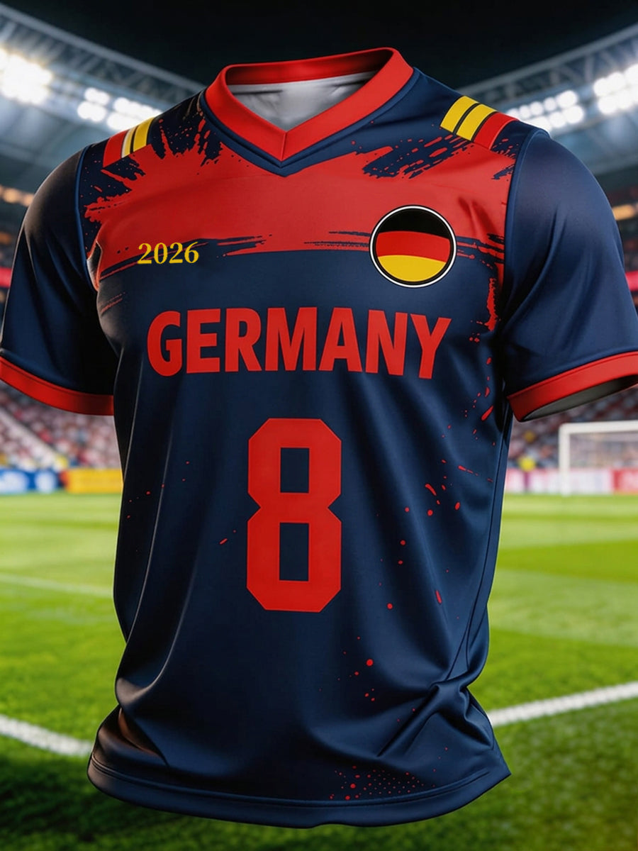 Herren-Deutschland-Fußballfantrikot