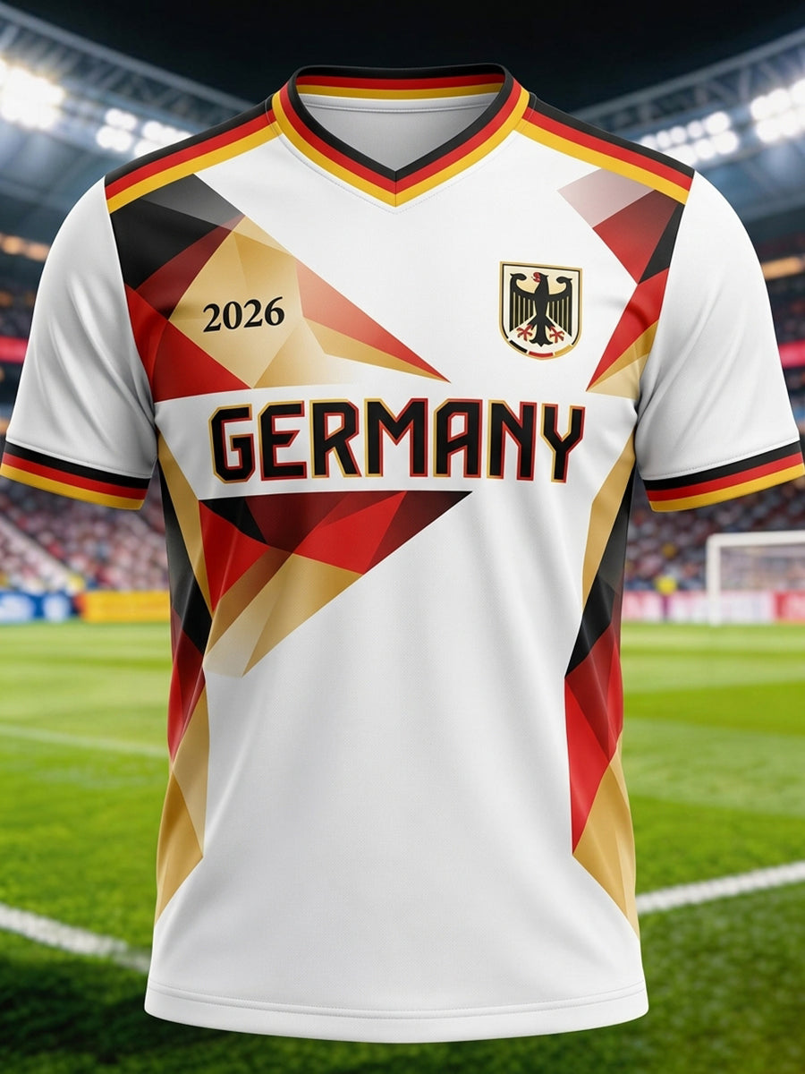 Herren-Fußballfan-T-Shirt mit Deutschland-Print