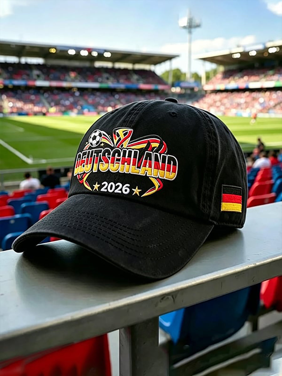 Unisex-Fußballfan-Mütze mit Aufdruck aus Deutschland