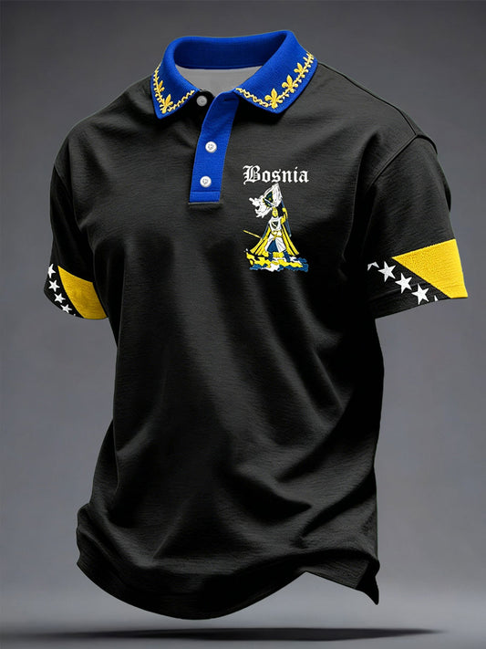 Herren-Sport-Liebhaber aus Bosnien bedruckte Freizeit-Tops
