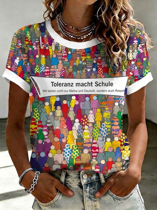 Frauen-Toleranz macht Schule Print-T-Shirt