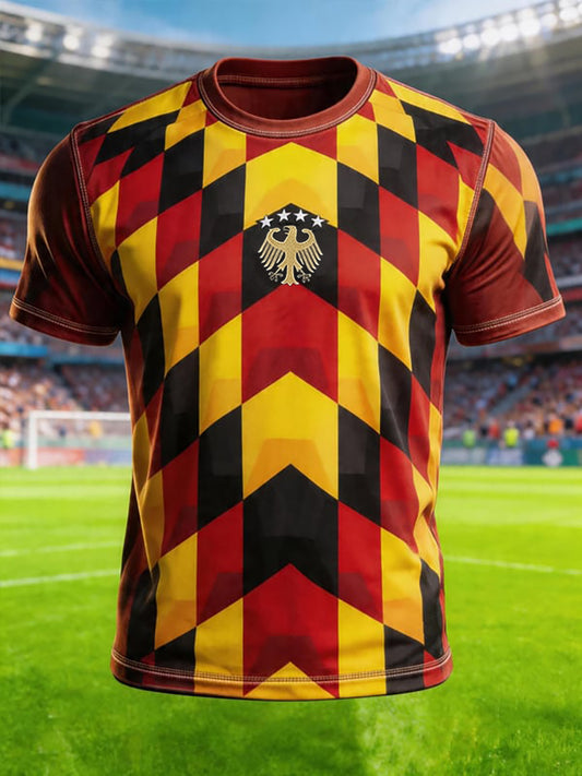 Herren-T-Shirt mit deutschem Fußballfan-Print