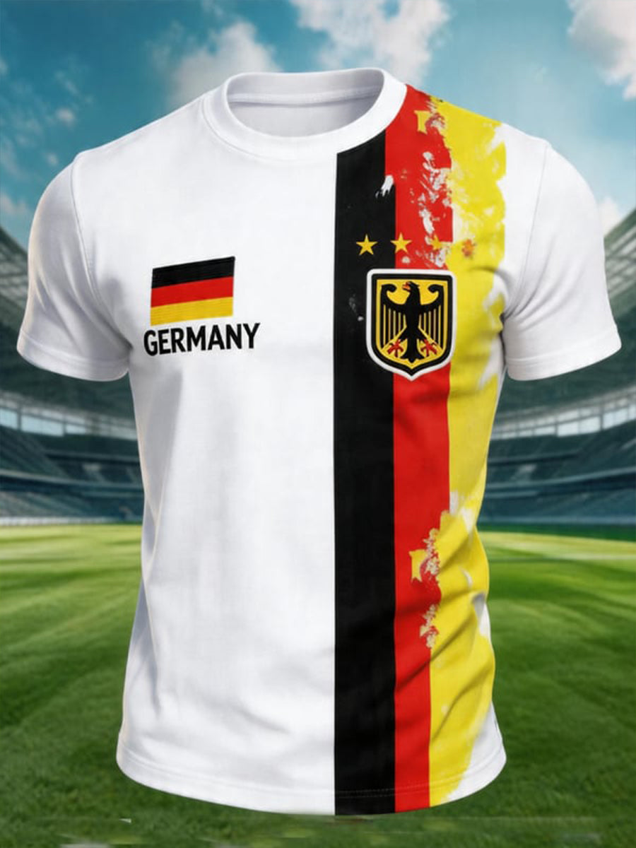 Herren-T-Shirt mit deutschem Fußballfan-Print