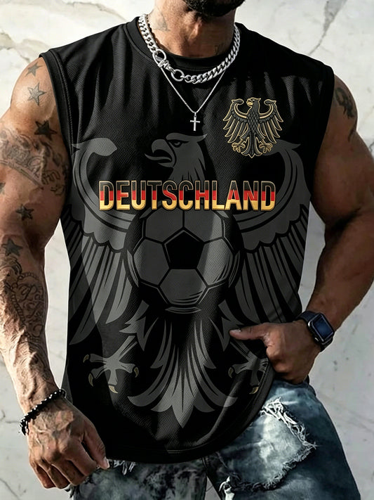 Herren-Deutschland-Fußballfan-Druck-Weste 2026