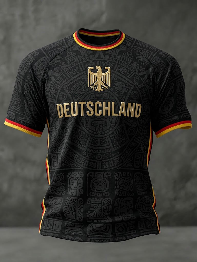 Herren-Fußball-T-Shirt mit Deutschland-Print