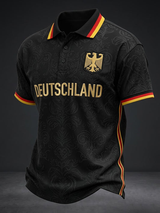 Herren Deutschland Fußball bedrucktes Hemd