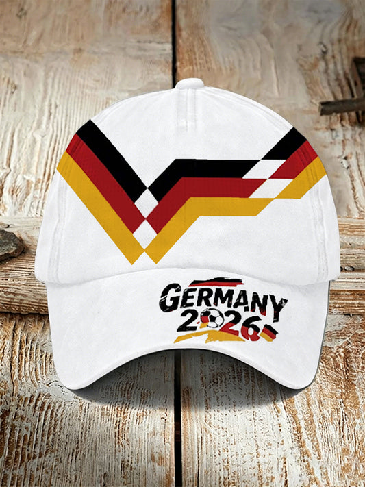 Unisex-Fußballfan-Mütze mit Deutschland-Print