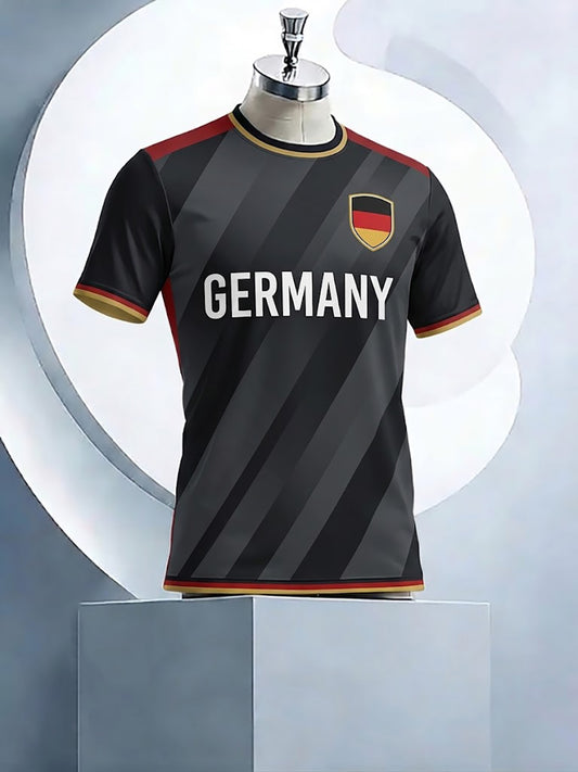 Herren-T-Shirt mit deutschem Fußballfan-Print