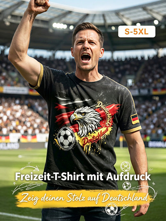 Bedrucktes, lockeres T-Shirt in Vintage-Optik mit kurzen Ärmeln