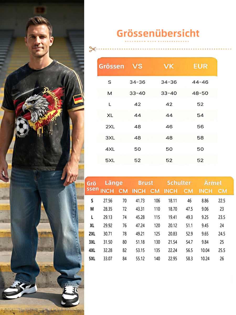 Bedrucktes, lockeres T-Shirt in Vintage-Optik mit kurzen Ärmeln
