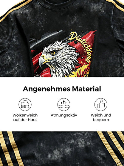 Bedrucktes, lockeres T-Shirt in Vintage-Optik mit kurzen Ärmeln