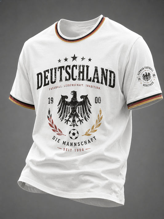 Herren-Fußballfan-T-Shirt mit 2026-Print, lässig