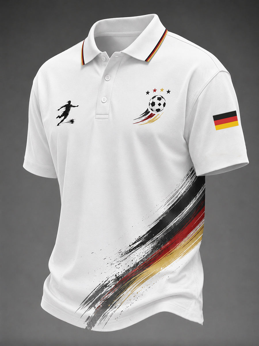 Herren-Deutschland-Fußballfan-Laufshirt 2026 mit Aufdruck