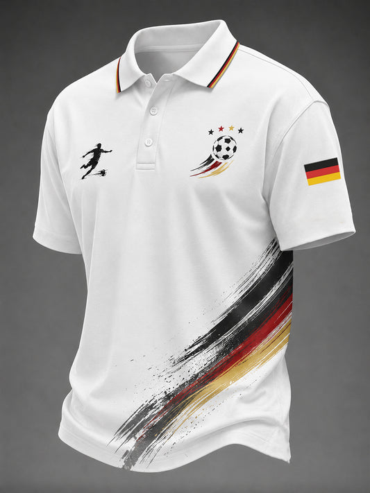 Herren-Deutschland-Fußballfan-Laufshirt 2026 mit Aufdruck