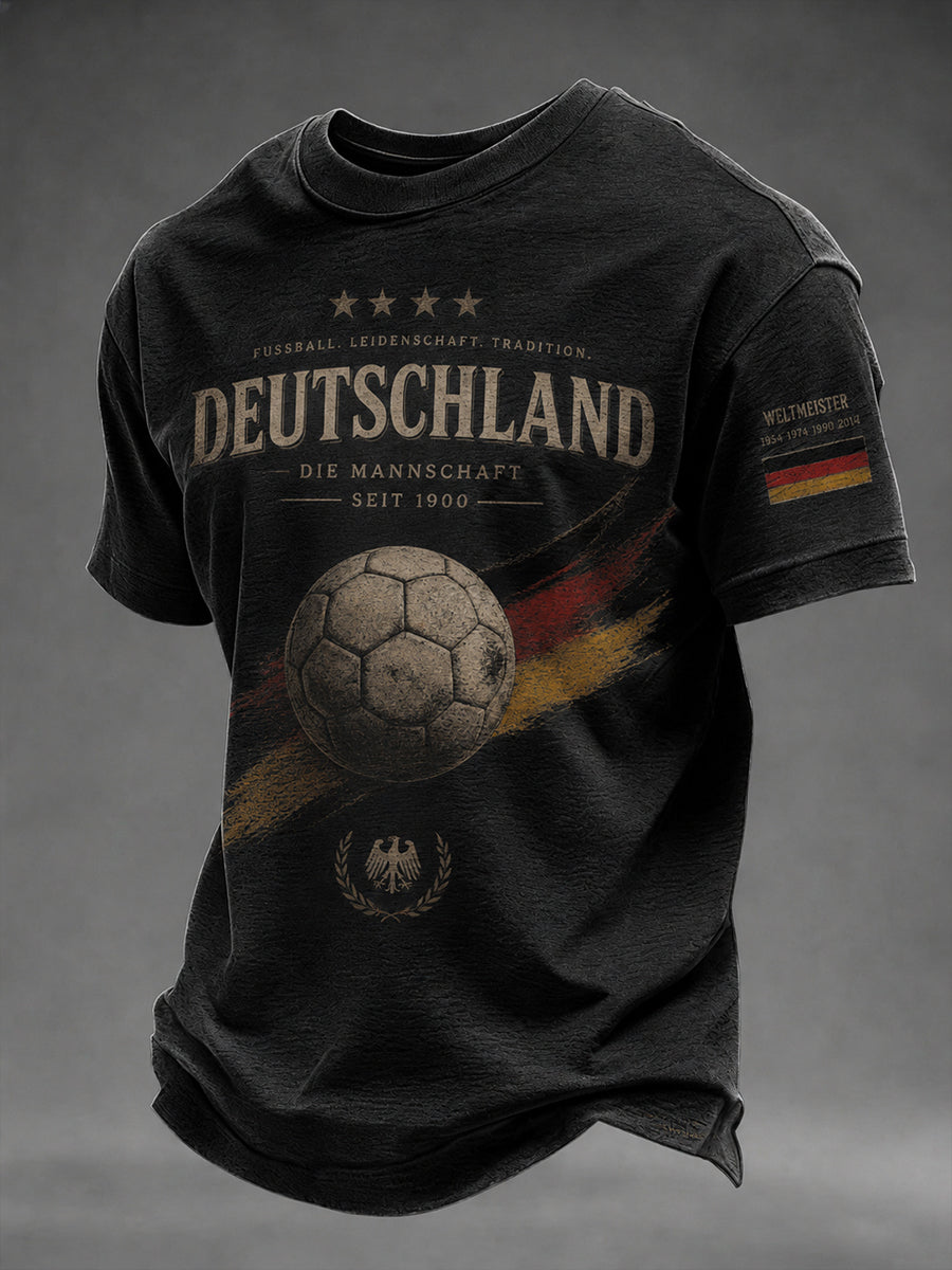 Herren-Fußballfan-T-Shirt mit 2026-Print, lässig