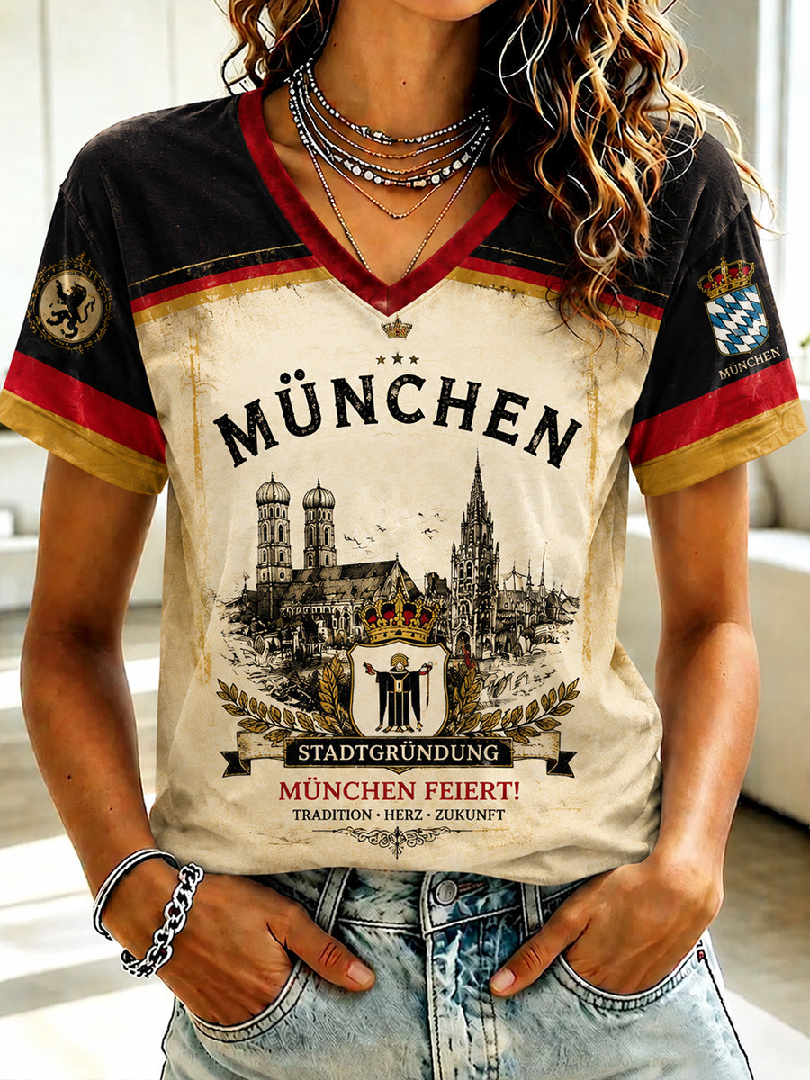 Damen-T-Shirt mit Stadtgründungsfest-Print