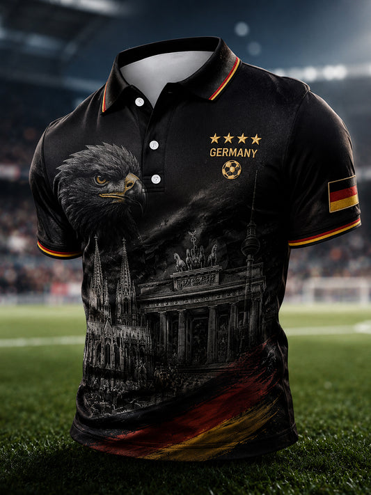 Herren-Deutschland-Fußballfan-Shirt mit 2026-Print