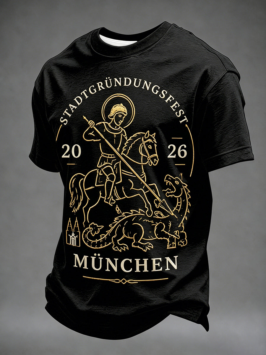 Herren-T-Shirt mit Aufdruck zum Münchner Stadtgründungsfest 2026