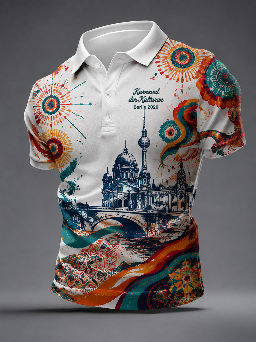 Herren-T-Shirt mit Druck zum Berliner Karneval der Kulturen 2026