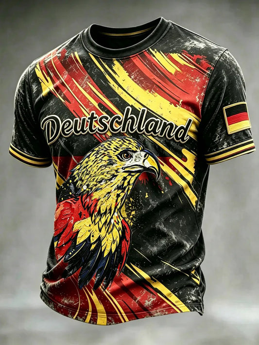 Herren-Fußballfan-T-Shirt mit Deutschland-Print