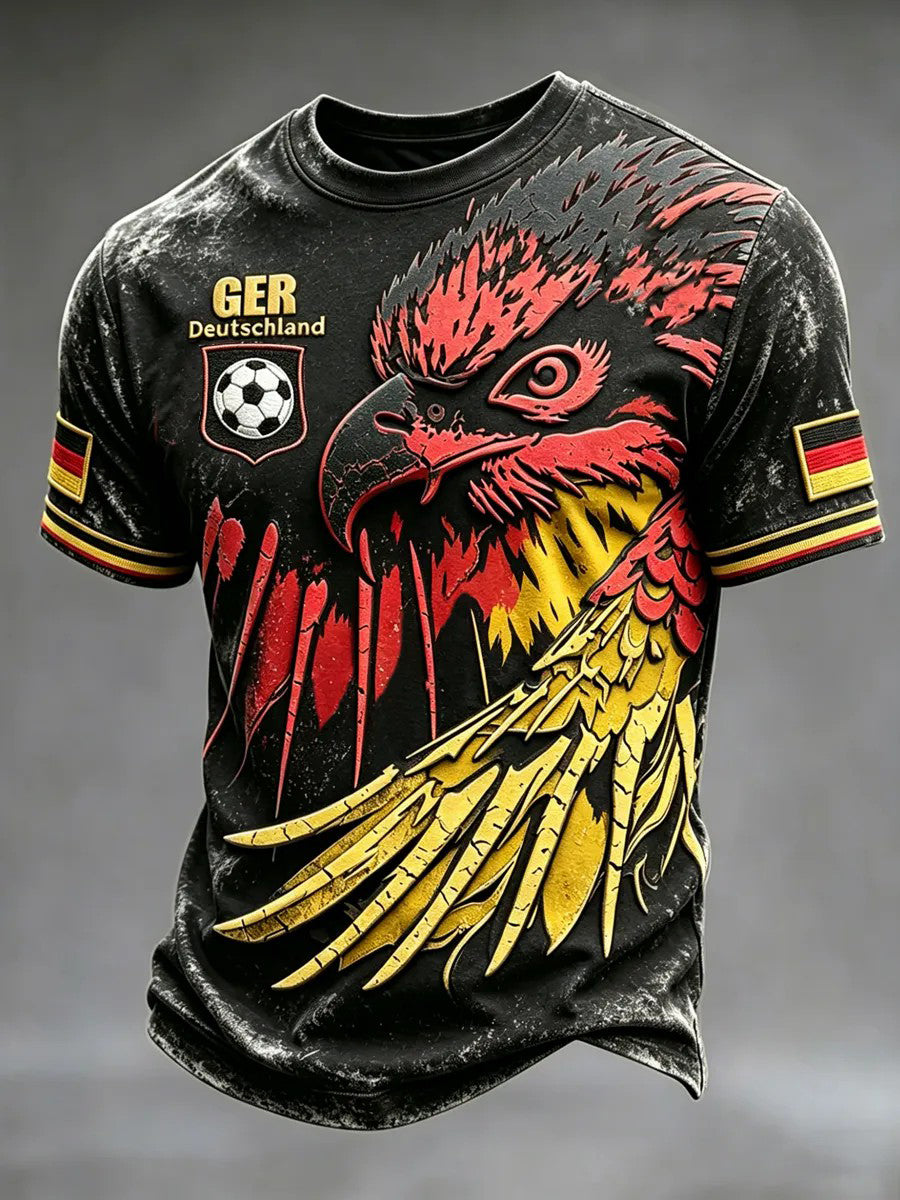 Herren-Fußballfan-T-Shirt mit Deutschland-Print