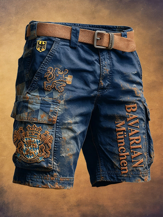Herren-Shorts im Vintage-Stil mit Münchner Motiv, lässig für die Arbeit