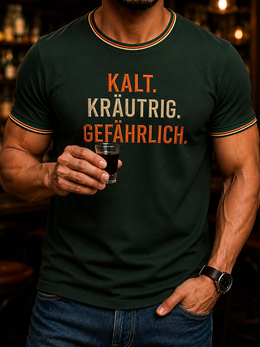 Herren-Herbal-Likör-Liebhaber-Shirt in Deutsch