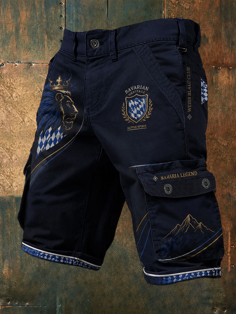 Herren Shorts mit deutschem bayerischem Löwen druck