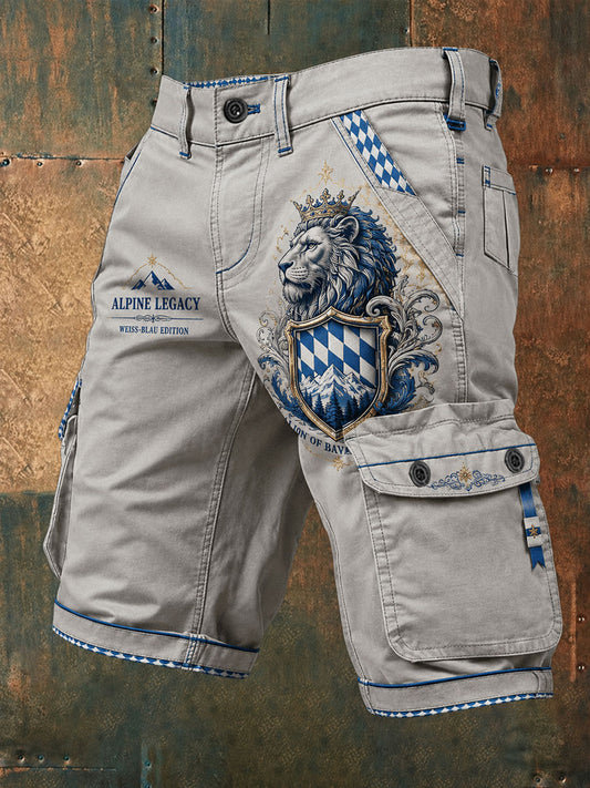 Herren-Shorts mit deutschem bayerischem Löwen-Druck