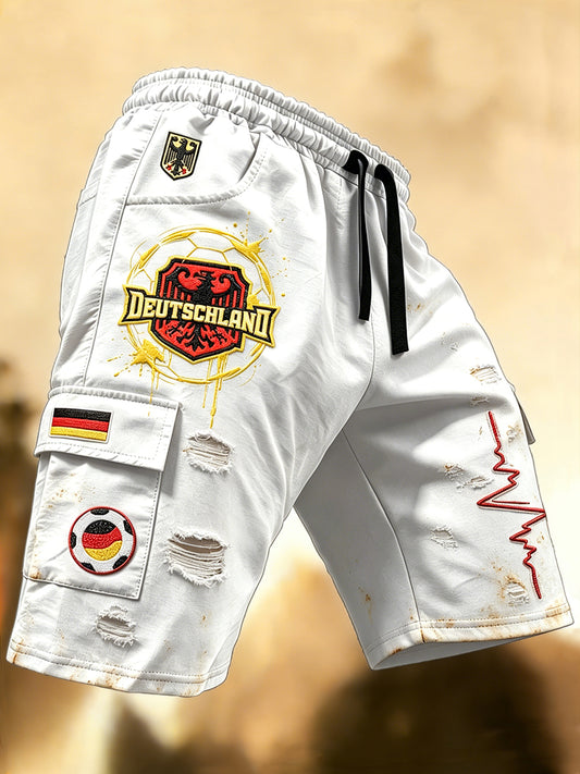 Herren-Sport-Shorts zum Thema "Reiß verschluss" für deutsche Fußball