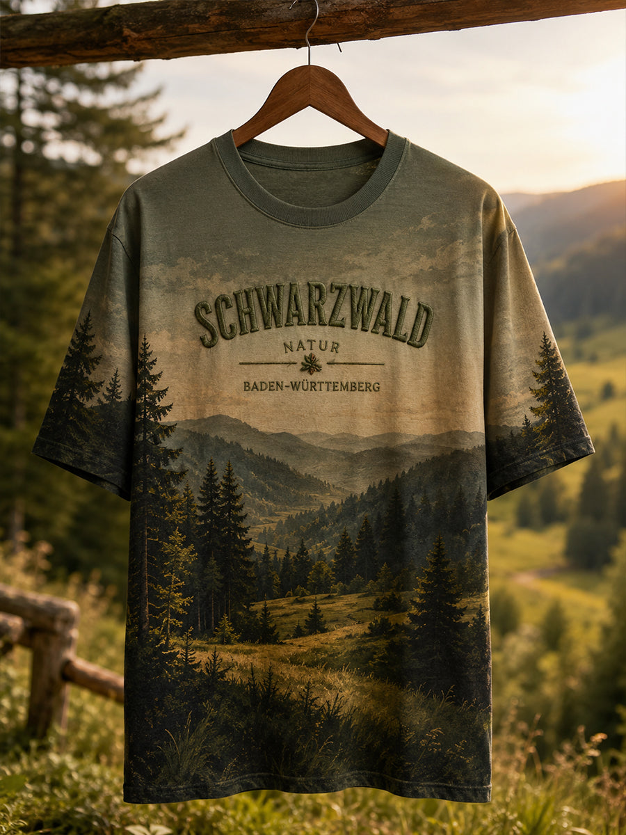 Herren-Schwarzwald-Kurzarm-T-Shirt