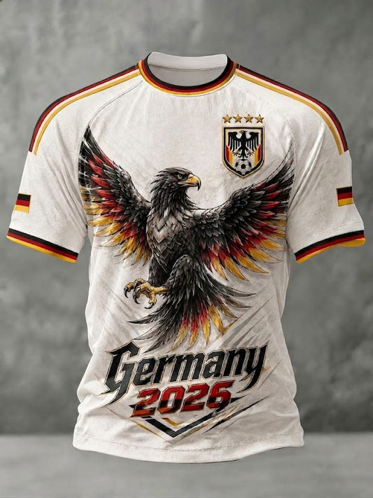 Herren-Fußball-T-Shirt mit Deutschland-Druck