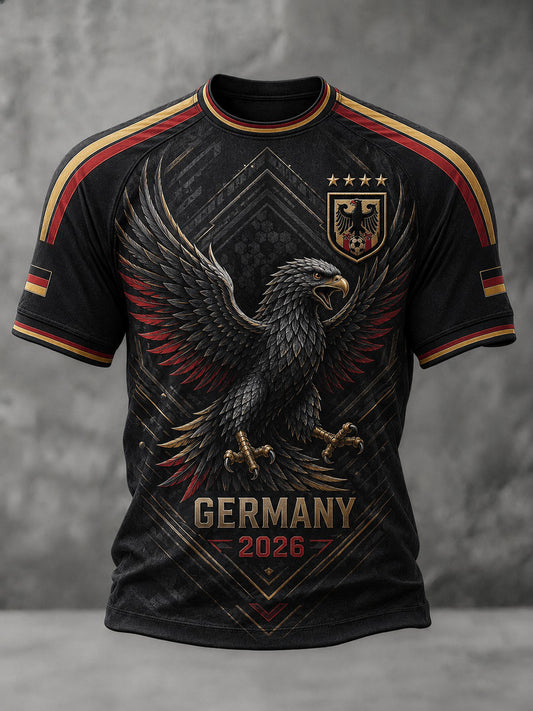 Herren-Fußball-T-Shirt mit Deutschland-Druck