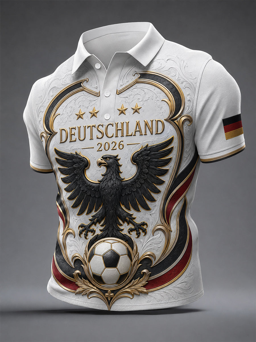 Herren-Fußballfan-Shirt mit Deutschland-Print