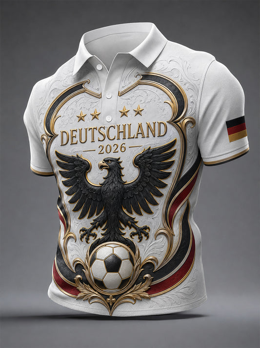 Herren-Fußballfan-Shirt mit Deutschland-Print
