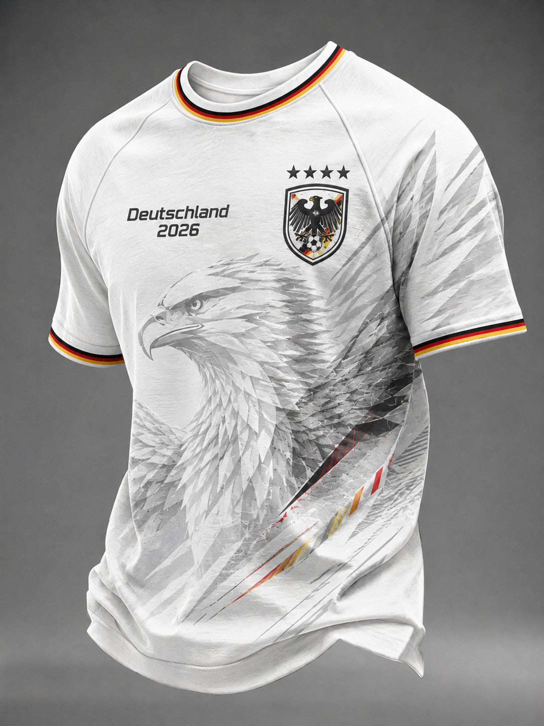 Herren-Fußball-T-Shirt mit Deutschland-Druck