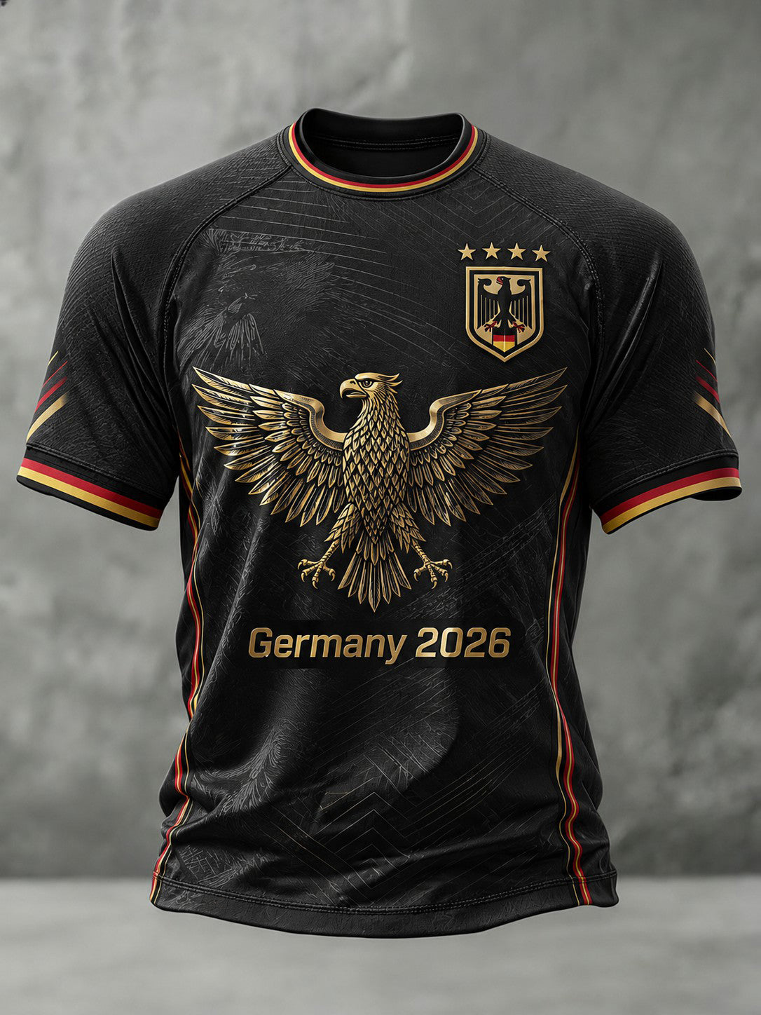Herren-Fußball-T-Shirt mit Deutschland-Druck