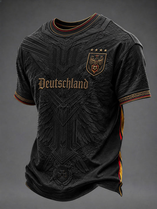 Herren-Fußball-T-Shirt mit Deutschland-Druck