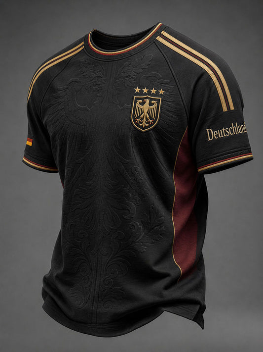 Herren-Fußball-T-Shirt mit Deutschland-Druck