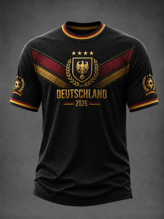 Herren-Deutschland-Fußballfan-T-Shirt mit Grafikdruck