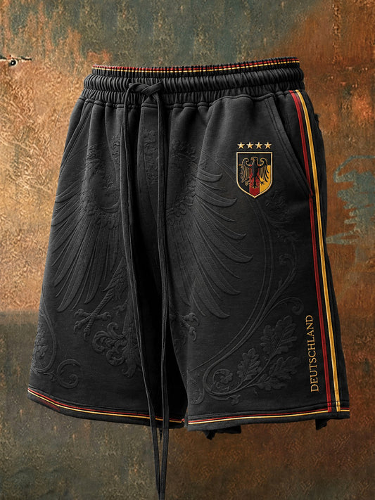 Herren-Fußball-Shorts mit Deutschland-Druck