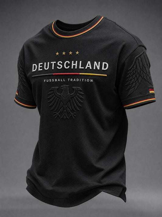 Herren-Fußball-T-Shirt aus Deutschland mit kurzen Ärmeln