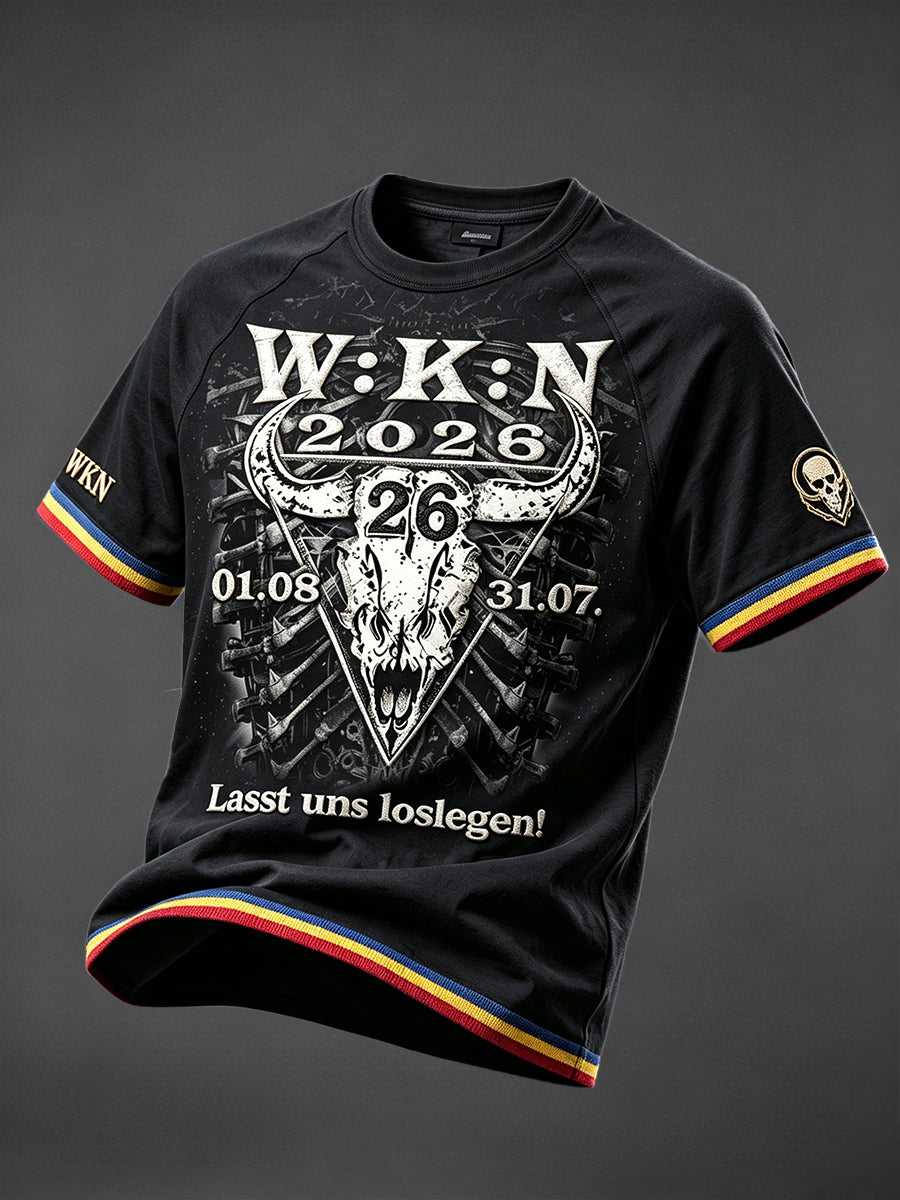 Deutsches Wacken Metal Festival Print Herren-T-Shirt lässig