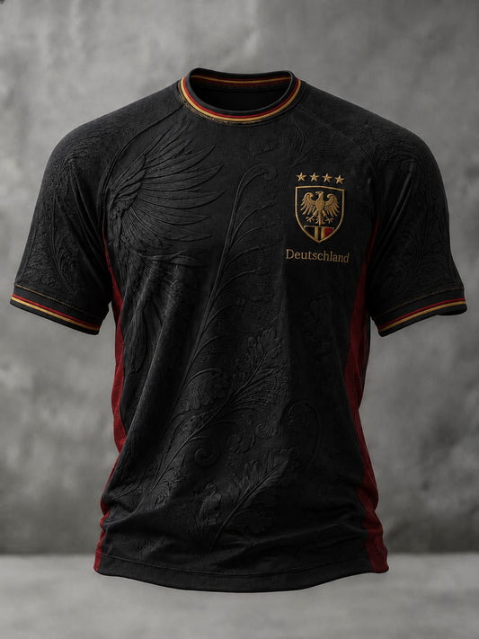 Herren-Fußball-T-Shirt mit Deutschland-Druck