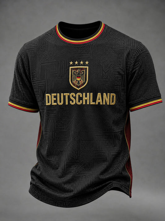 Herren-Fußball-T-Shirt mit Deutschland-Druck