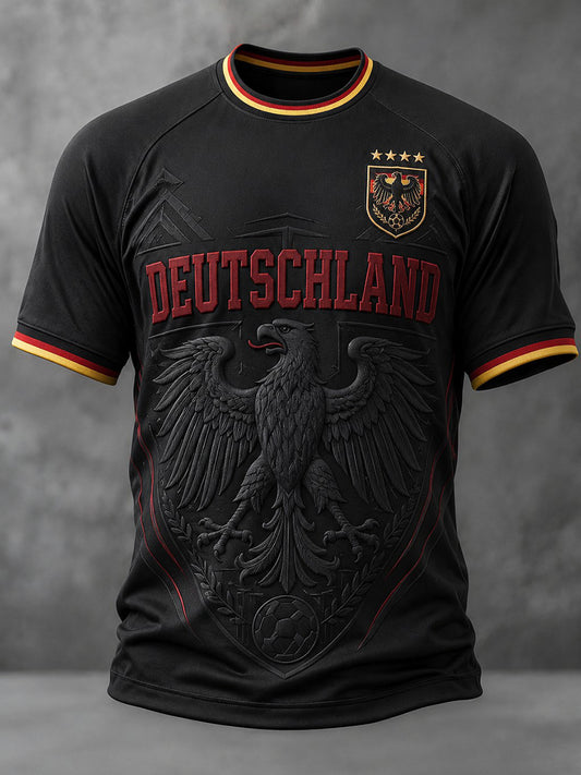 Herren-Fußball-T-Shirt mit Deutschland-Druck