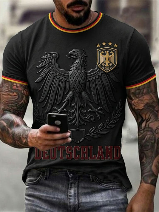 Herren-Fußball-T-Shirt mit Deutschland-Druck